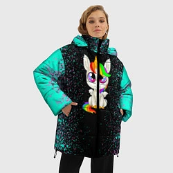 Куртка зимняя женская Единорог, цвет: 3D-красный — фото 2