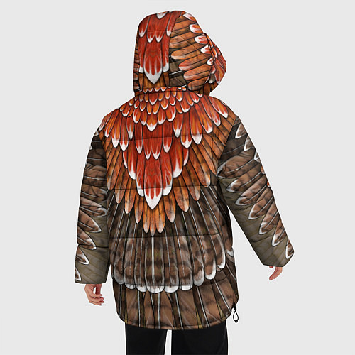Женская зимняя куртка Оперение: орел / 3D-Черный – фото 4