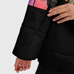 Куртка зимняя женская Genshin Impact - Полоса, цвет: 3D-красный — фото 2