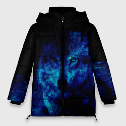 Куртка зимняя женская Волк Вселенная, цвет: 3D-черный