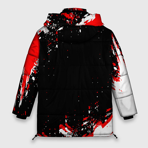 Женская зимняя куртка Чёрный клевер / 3D-Красный – фото 2