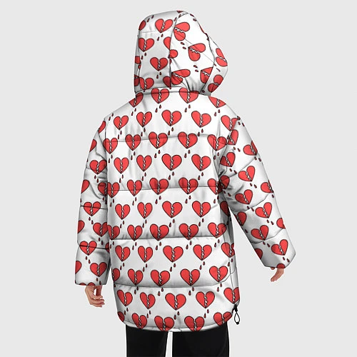 Женская зимняя куртка Разбитое Сердце / 3D-Черный – фото 4