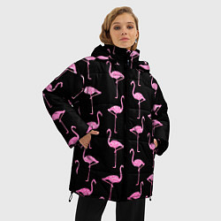 Куртка зимняя женская Фламинго Чёрная, цвет: 3D-черный — фото 2