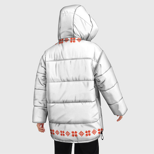 Женская зимняя куртка Белорусская вышиванка / 3D-Черный – фото 4