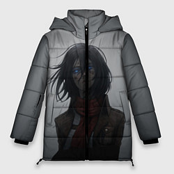 Куртка зимняя женская Микаса Аккерман, цвет: 3D-красный