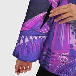 Куртка зимняя женская Неоновые Рыбки, цвет: 3D-черный — фото 2