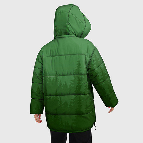 Женская зимняя куртка Зеленый Лес / 3D-Черный – фото 4