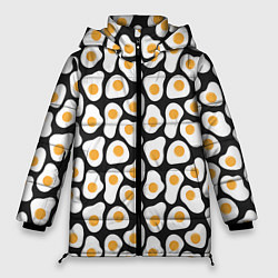 Куртка зимняя женская Яичница, цвет: 3D-черный