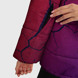 Куртка зимняя женская Трещины, цвет: 3D-красный — фото 2