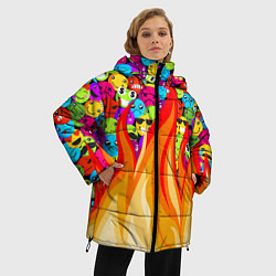 Куртка зимняя женская SLAVA MARLOW - Смайлики, цвет: 3D-черный — фото 2