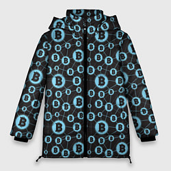 Куртка зимняя женская Bitcoin, цвет: 3D-черный