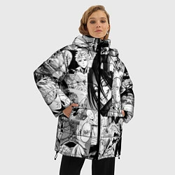 Куртка зимняя женская One-Punch Man Ванпачмен, цвет: 3D-черный — фото 2