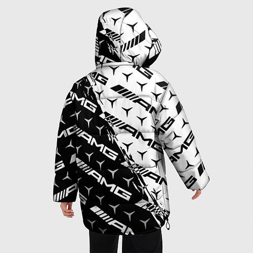 Женская зимняя куртка MERCEDES BENZ AMG / 3D-Черный – фото 4