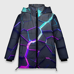 Куртка зимняя женская НЕОНОВЫЙ РАЗЛОМ 3Д РАЗЛОМ, цвет: 3D-черный