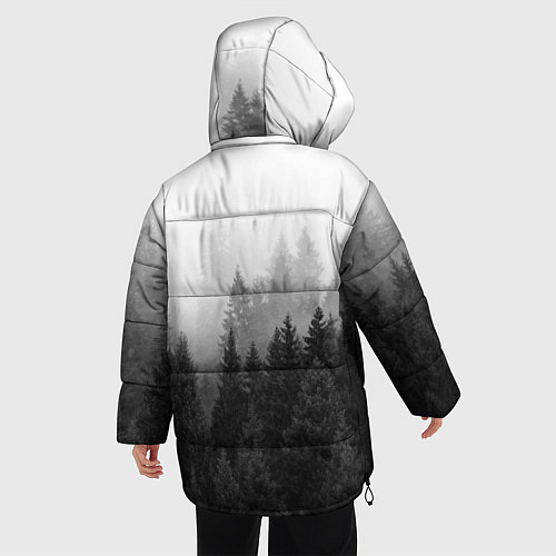 Женская зимняя куртка Туманный лес / 3D-Черный – фото 4