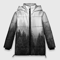 Куртка зимняя женская Туманный лес, цвет: 3D-красный
