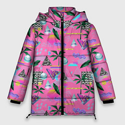 Куртка зимняя женская Vaporwave art, цвет: 3D-светло-серый
