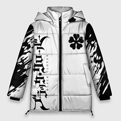 Куртка зимняя женская Черный клеывер аниме, цвет: 3D-светло-серый