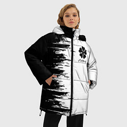 Куртка зимняя женская Чёрный клевер,, цвет: 3D-светло-серый — фото 2