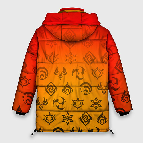 Женская зимняя куртка GENSHIN IMPACT / 3D-Красный – фото 2