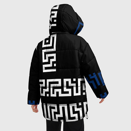Женская зимняя куртка Геометрический Минимализм / 3D-Черный – фото 4