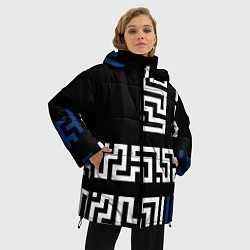 Куртка зимняя женская Геометрический Минимализм, цвет: 3D-черный — фото 2