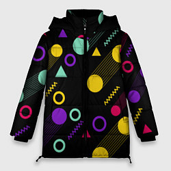 Женская зимняя куртка Круги и Треугольники