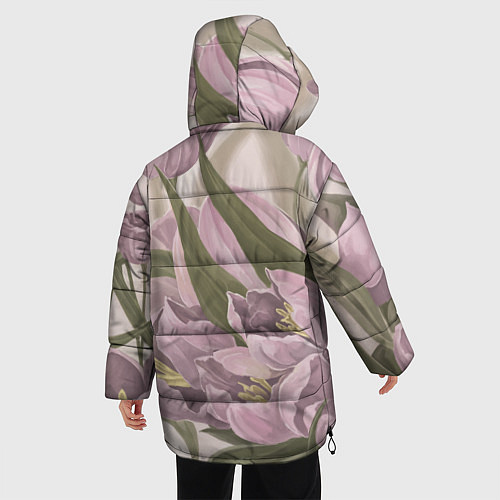 Женская зимняя куртка Сахарный розовый / 3D-Черный – фото 4
