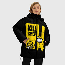 Куртка зимняя женская Among Us Kill Bill, цвет: 3D-красный — фото 2