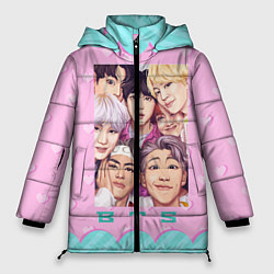 Женская зимняя куртка BTS совместный портрет арт