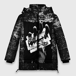 Куртка зимняя женская JUDAS PRIEST ROCK STYLE, цвет: 3D-черный