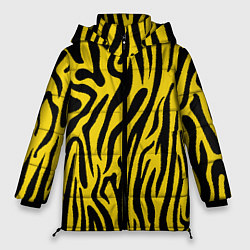 Куртка зимняя женская Тигровые полоски, цвет: 3D-красный