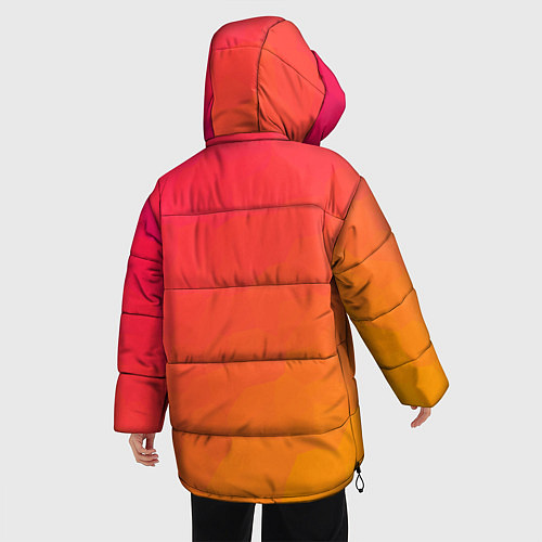 Женская зимняя куртка Градиент заря / 3D-Черный – фото 4