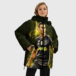 Куртка зимняя женская Cristiano Ronaldo Juventus, цвет: 3D-черный — фото 2