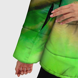 Куртка зимняя женская Лисенок в зеленом лесу, цвет: 3D-светло-серый — фото 2