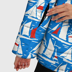 Куртка зимняя женская Яхты, цвет: 3D-светло-серый — фото 2