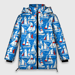 Куртка зимняя женская Яхты, цвет: 3D-светло-серый