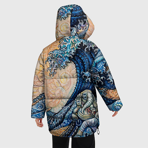 Женская зимняя куртка Indian Ocean psychedelics / 3D-Черный – фото 4