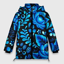 Куртка зимняя женская Гжель, цвет: 3D-черный