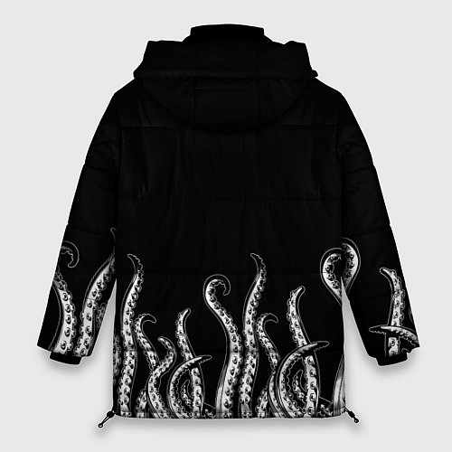 Женская зимняя куртка Octopus Щупальца / 3D-Красный – фото 2