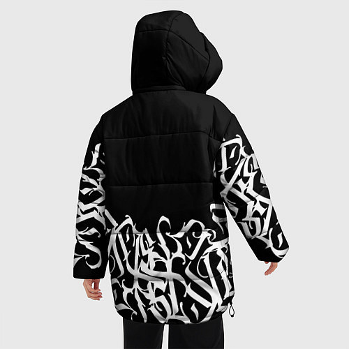 Женская зимняя куртка КАЛЛИГРАФИЯ CALLIGRAPHY / 3D-Черный – фото 4