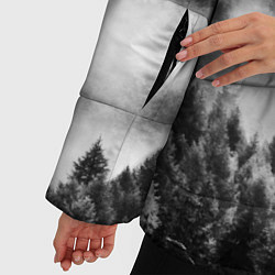 Куртка зимняя женская ТУМАННЫЙ ЛЕС МРАЧНЫЙ ЛЕС, цвет: 3D-светло-серый — фото 2