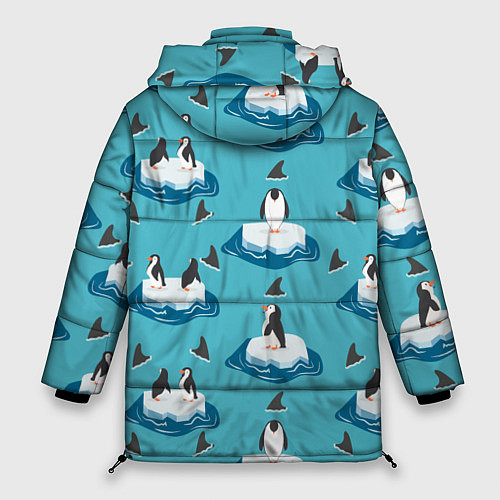 Женская зимняя куртка Пингвины / 3D-Светло-серый – фото 2