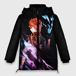 Куртка зимняя женская ТАРТАЛЬЯ - GENSHIN IMPACT NEON, цвет: 3D-черный