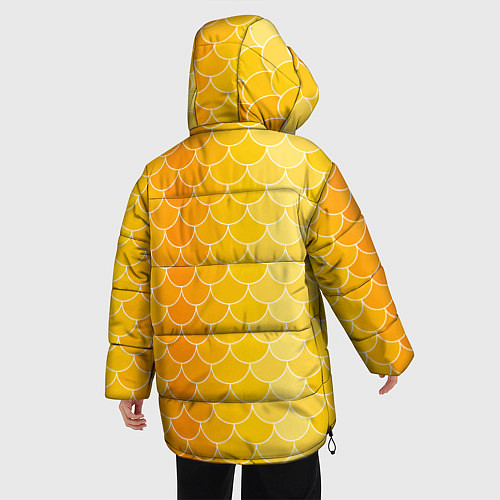 Женская зимняя куртка Желтая чешуя / 3D-Черный – фото 4