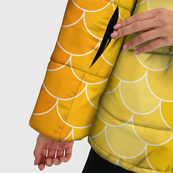 Куртка зимняя женская Желтая чешуя, цвет: 3D-черный — фото 2