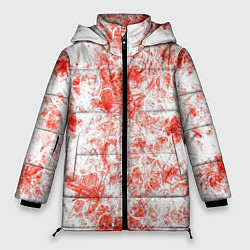 Куртка зимняя женская Кроваво-грязные пятна, цвет: 3D-красный