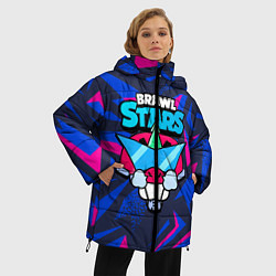 Куртка зимняя женская Плохиш Базз Buzz Brawl Stars, цвет: 3D-красный — фото 2