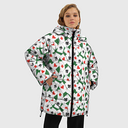 Куртка зимняя женская Тузы, цвет: 3D-красный — фото 2