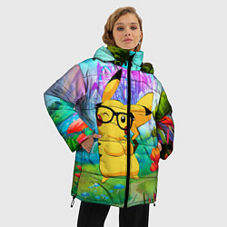 Куртка зимняя женская Пикачу в сказочном королевстве, цвет: 3D-черный — фото 2
